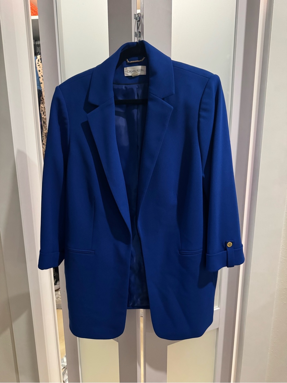 Calvin Klein Cobalt Blue Longline Blazer